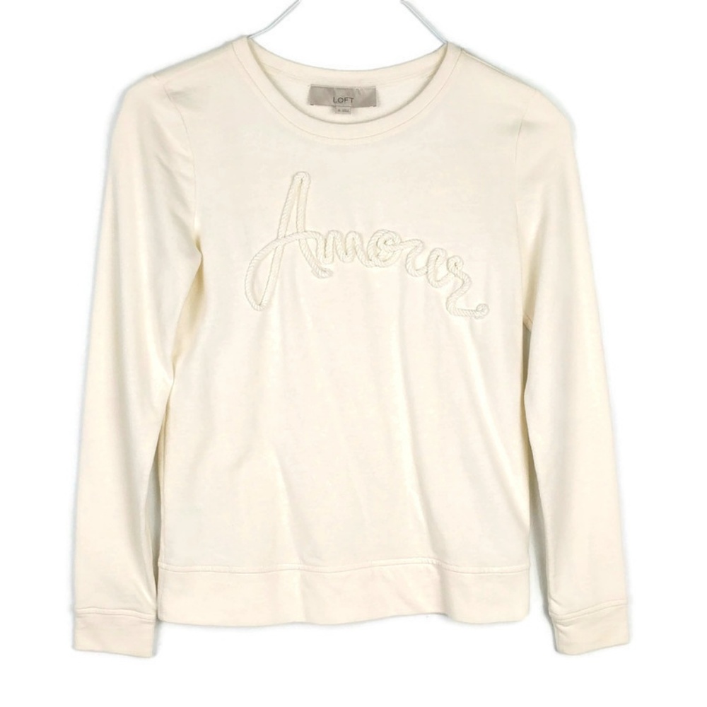 LOFT Amour Rope Long Sleeve Sweatshirt Sweater